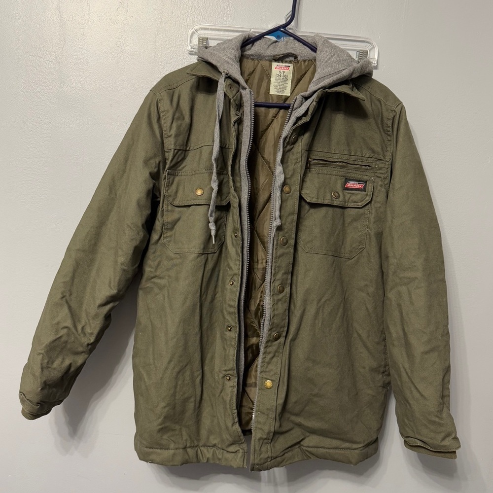 NWOT Dickies Olive Green Field Jacket with Hood